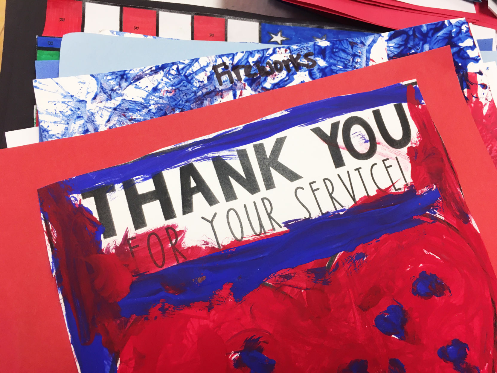 Greeting card with personalized message for holiday delivery to veterans home